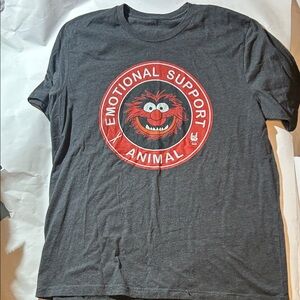 The Muppets ‘Emotional Support Animal’ Gray T-Shirt (No Tag)